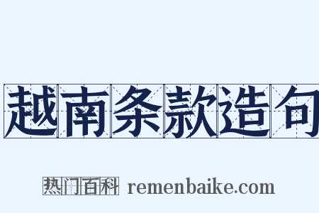 越南条款造句是什么意思的图片